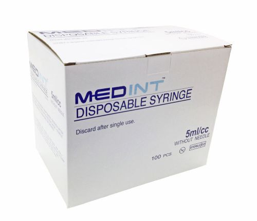 5ml syringes box of 100 disposable 5cc luer lock medint 5 ml cc for sale