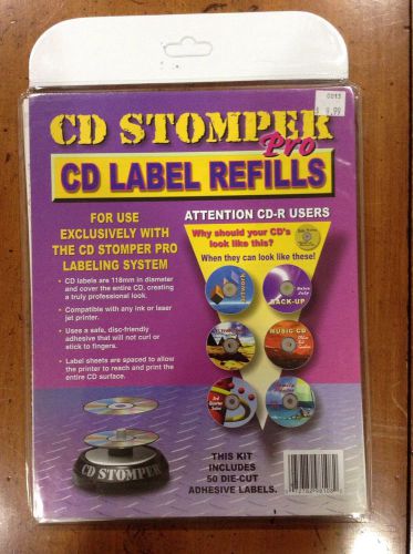 CD stomper pro CD label refills 50 labels BRAND NEW