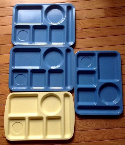 Carlisle 43981 Lunch Cafeteria Trays ~3~ 1 ADCRAFT TCP1410 Lot~ 4  BLUE/YELLOW