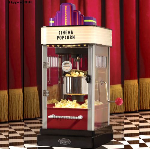 Mini Kettle Popper Popcorn Machine ~ Home Movie Theater Style Corn Popper Maker