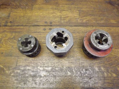 Toledo 12 &amp; 11 dies ratchet threading lot parts dieheads &amp; holder threader tool for sale