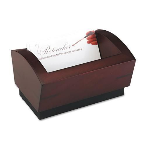 New rolodex 19386 executive woodline ii business card holder for 100 2 1/4 x 4 for sale