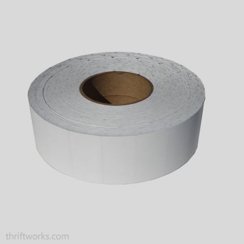 6 Rolls of 3,000 WHITE Thermal Transfer Hang Tags 2.25&#034; x 1.25&#034; with 3&#034; Core