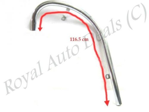 ROYAL ENFIELD CHROME BULLET HEAD EXHAUST PIPE FOR SHORT SILENCER 350cc BRAND NEW