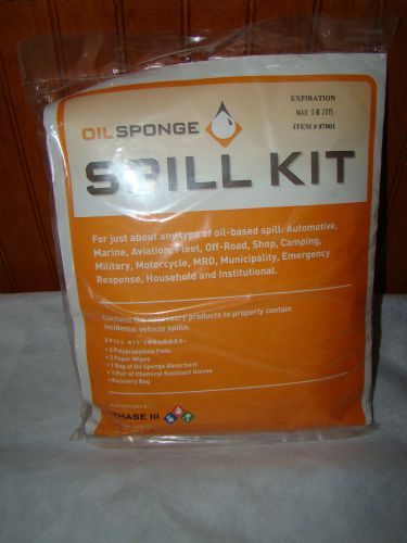 Oil sponge spill kit for sale