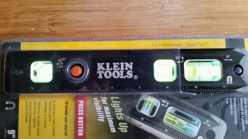 Klein tools,9&#034; lighted magnetic level..