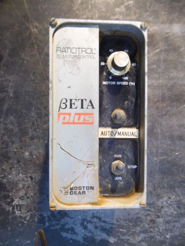 BOSTON GEAR BETA PLUS RAITO TROLL DC MOTOR CONTROL, MODEL: RBST, 230 VAC, USED
