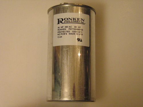 Capacitor, High Voltage, Ronken Industries, 46 uf, 580 volts AC, Brand New, USA!
