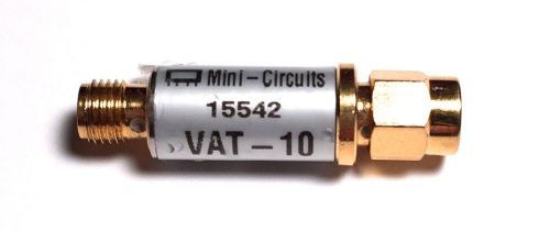 Mini-circuits vat-10 fixed attenuator 50ohm, 1w, 10db dc-6000mhz for sale