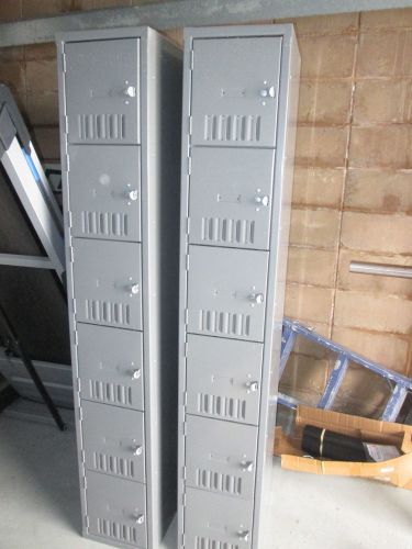 CLOSEOUT USED METAL LOOK NEW 6 TIERED LOCKERs buy 10-2 free MAKE OFFER! CAN SHIP
