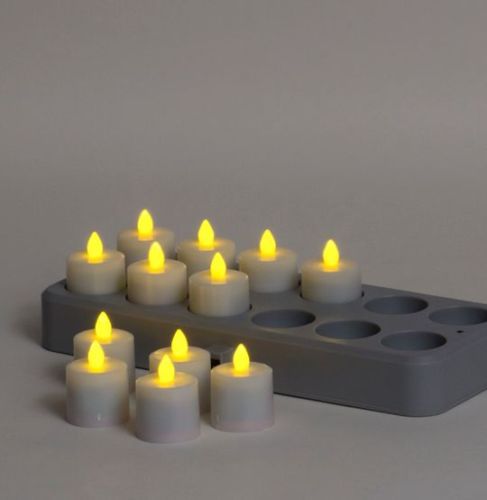 Rechargeable led candle tea light set  mp12-arlv for sale