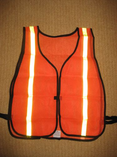 Safety Vest  *NEW*  orange vest with reflector stripes