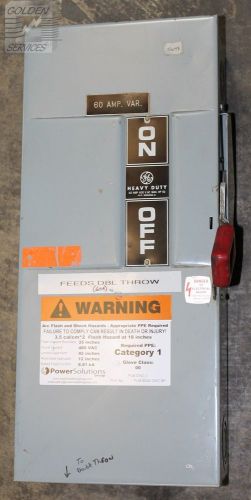 GE TH3362 Heavy Duty Safety Switch 600V 60A 3PH Mod. 7 (Used)