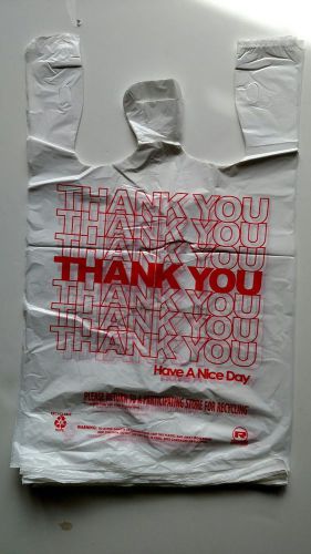 Qty 24 - Plastic handle Thank You bags -