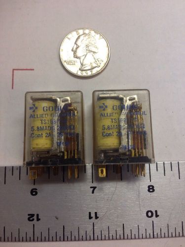 Allied Control Gould Relay Model: TS163-C-C 2 Pack New 5.8 MADC 2500 Ohm Cont 2A