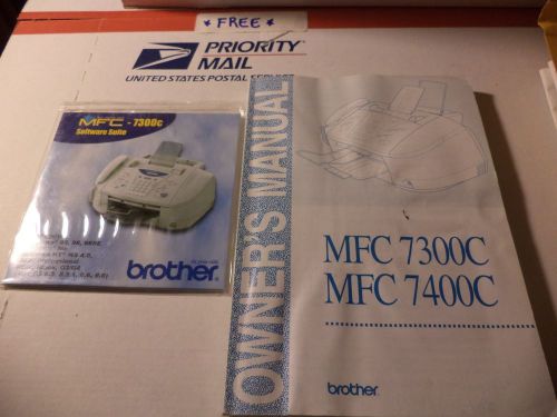 BROTHER MFC-7300C SOFTWARE DISK AND OWNERS MANUAL INSTURCTION GUIDE BOOK FAX
