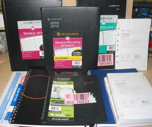 NEW ! Lot of 10 Assorted Planners, Organizers, Calendars, 2015 ~ Free Shipping