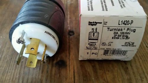 Pass &amp; Seymour L1420-P Turnlok Plug 20A 125/250V 3P 4W