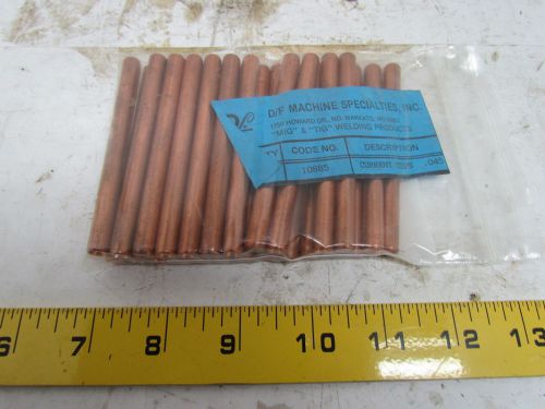 D/f machine 10885 mig welding copper contact tip 5/16&#034; dia slip-in 0.045&#034; qty 25 for sale