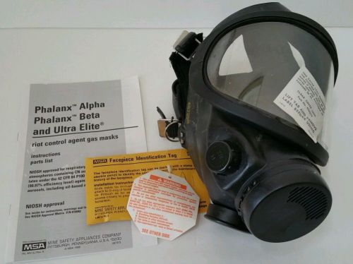 MSA Phalanx Alpha -Phalanx Beta and ultra elite. Riot control agent gas masks