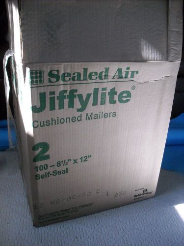 New! case of 100 cushioned mailers self sealing- jiffylite - 8 1/2&#034; x 12&#034; for sale