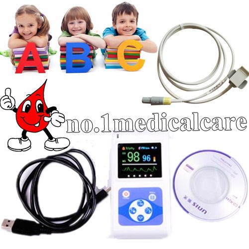 Ce&amp;fda new hand-held pulse oximeter, usb pc analysis software cms60d+child probe for sale