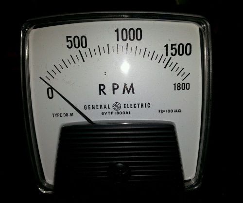NOS GE RPM Meter TYPE D0-91 6VTF1800A1 NEW