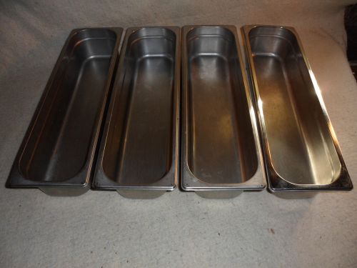 4 DON stainless steel steam table pans 4.5 x19