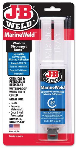 J-B Weld 50172 MarineWeld White Epoxy Syringe - 25 ML.