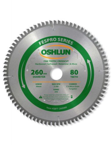 Oshlun sbft-260080 260mm 80 tooth fespro crosscut blade for festool kapex ks 120 for sale