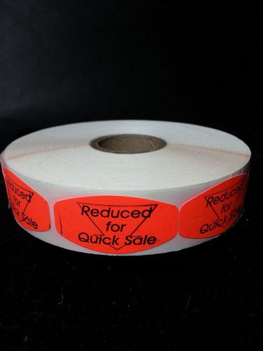 1.5&#034; x .75&#034; REDUCED QUICK SALE LABELS 1000 ea/ ROLL 1M/RL free shipping STICKERS