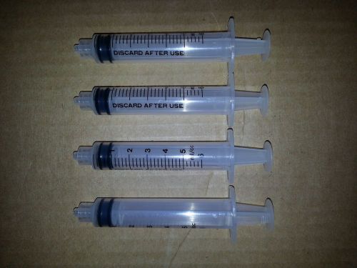 4  6CC Syringes with Luer Lock Dispense Adhesive Glue Grese Paste