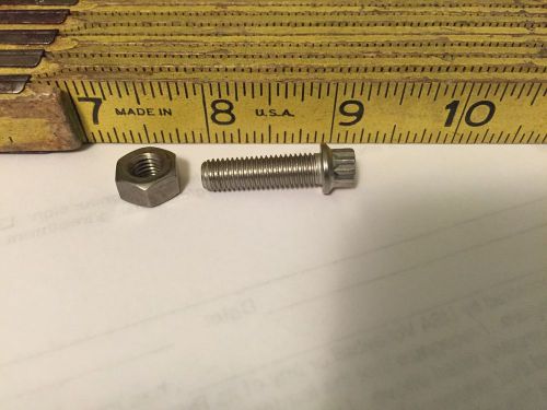 Lot of twelve stainless flange bolts conflat 12-point 1/4&#034;-28 7/8&#034; long for sale