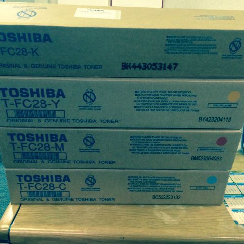 New Toshiba Toner T-FC28-Y Yellow T-FC28-M Magenta T-FC28-K Black T-FC28-C Cyan