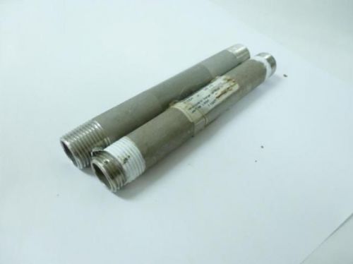 89087 old-stock, mfg- 1xat7a lot-2 pipe nipple, 3/8&#034; npt, 5&#034; l, 304 ss for sale