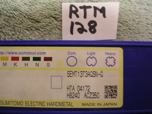 Sumitomo Electric Carbide SEMT 13T3AGSN-G ACZ350 carbide mill inserts turning