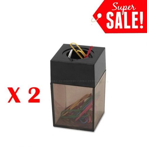 2x paper clip dispenser magnetic holder 3 x 2 x 2 for office school home new bk for sale