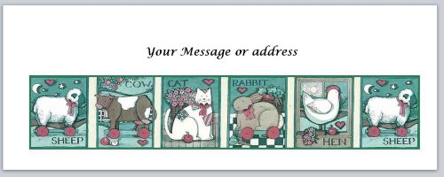 30 Personalized Return Address Labels Country Animals Buy 3 get 1 free (ct231)