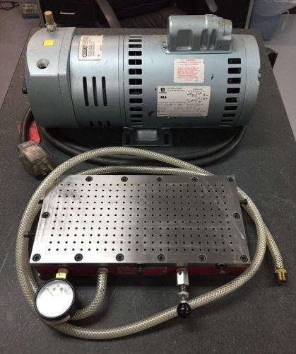 Suburban Vacuum chuck VC612S2 / Gast Vacuum Pump 1023-101Q-SG608