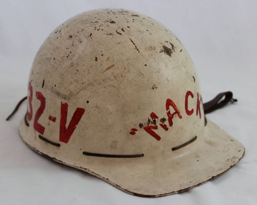 Vintage Airforce Security Fiberglass Painted Helmet Hard Hat 132-V