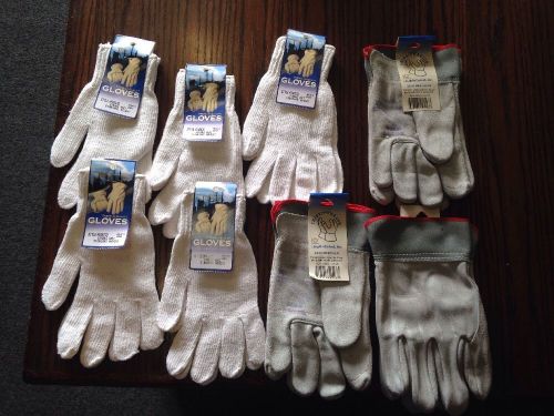 Lot 8 pair! leather gloves and work gloves size large new chirripo brand leather for sale