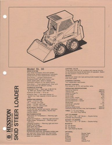 Equipment Brochure - Hesston - SL 30 - Skid Steer Loader (E2126)