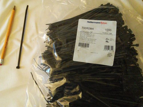 Hellermann Tyton T50R0M4 Standard Cable Tie  8&#034; Long  50lb Tensile Strength  PA6