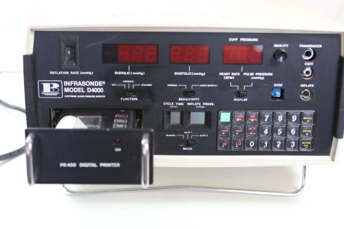 Puritan Bennett Ifrasonde D4000 Electronic Blood Pressure Monitor w/PR40 Printer