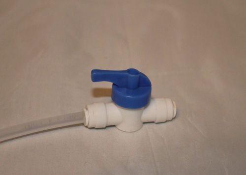 Plastic ball shutoff valve water quick connect 1/4 john guest reverse osmosis for sale