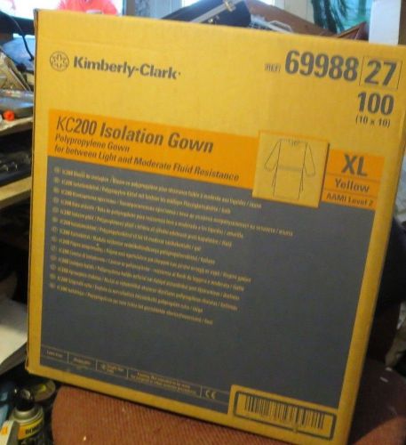 New Case 90 XL Kimberly Clark KC200 Polypropylene Isolation Gown EXP 2016-10