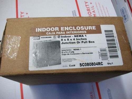 Metal Indoor NEMA1 Splice Box 8&#034;x8&#034;x4&#034; Brand New in Carton