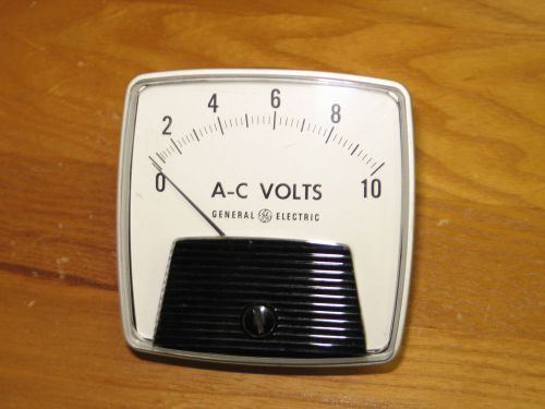 Vintage General Electric Analog 10 volt AC Meter