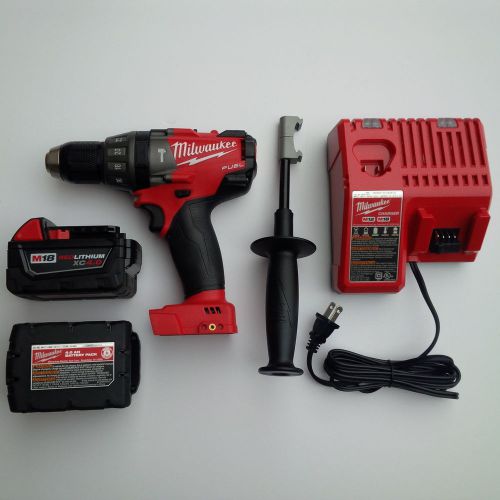 Milwaukee fuel 2604-20 18v 1/2 hammer drill,(2) 48-11-1840 4.0 batteries,charger for sale