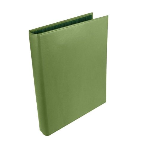 LUCRIN - Simple A4 binder - Smooth Cow Leather - Light green